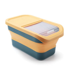 Collapsible Dog & Cat Food Storage Container – Airtight Folding Pet Food Storage Bin for Rice, Cereal & Dry Food