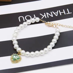 Pearl Cat Collar Adjustable Kitten Necklace - image 1