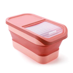 Collapsible Dog & Cat Food Storage Container – Airtight Folding Pet Food Storage Bin for Rice, Cereal & Dry Food