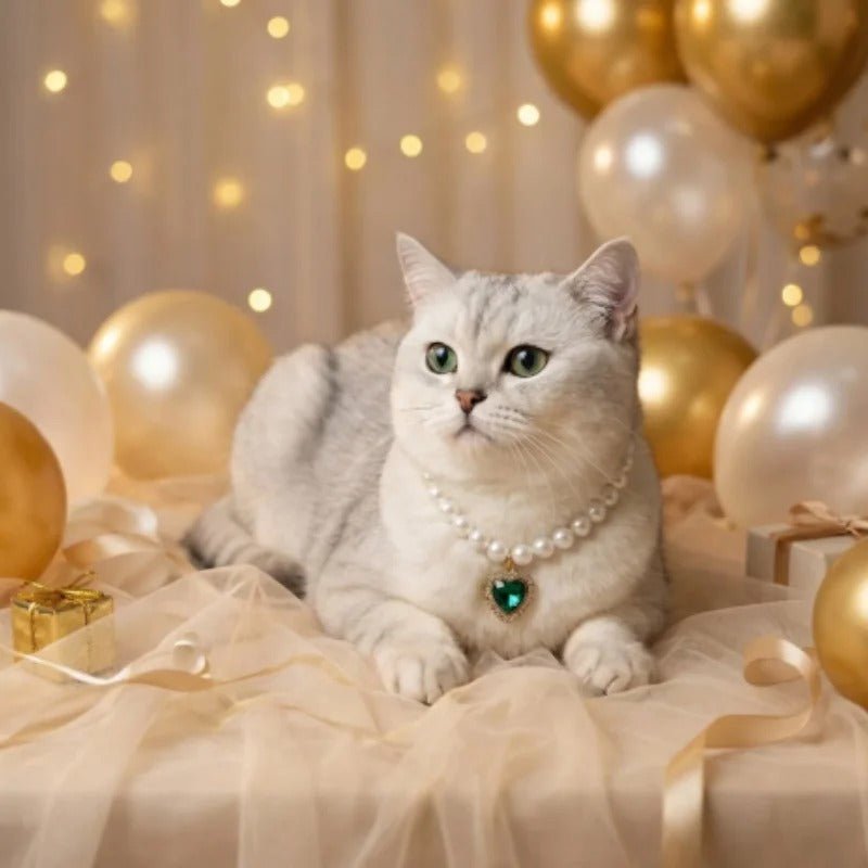 Pearl Cat Collar Adjustable Kitten Necklace - image 8