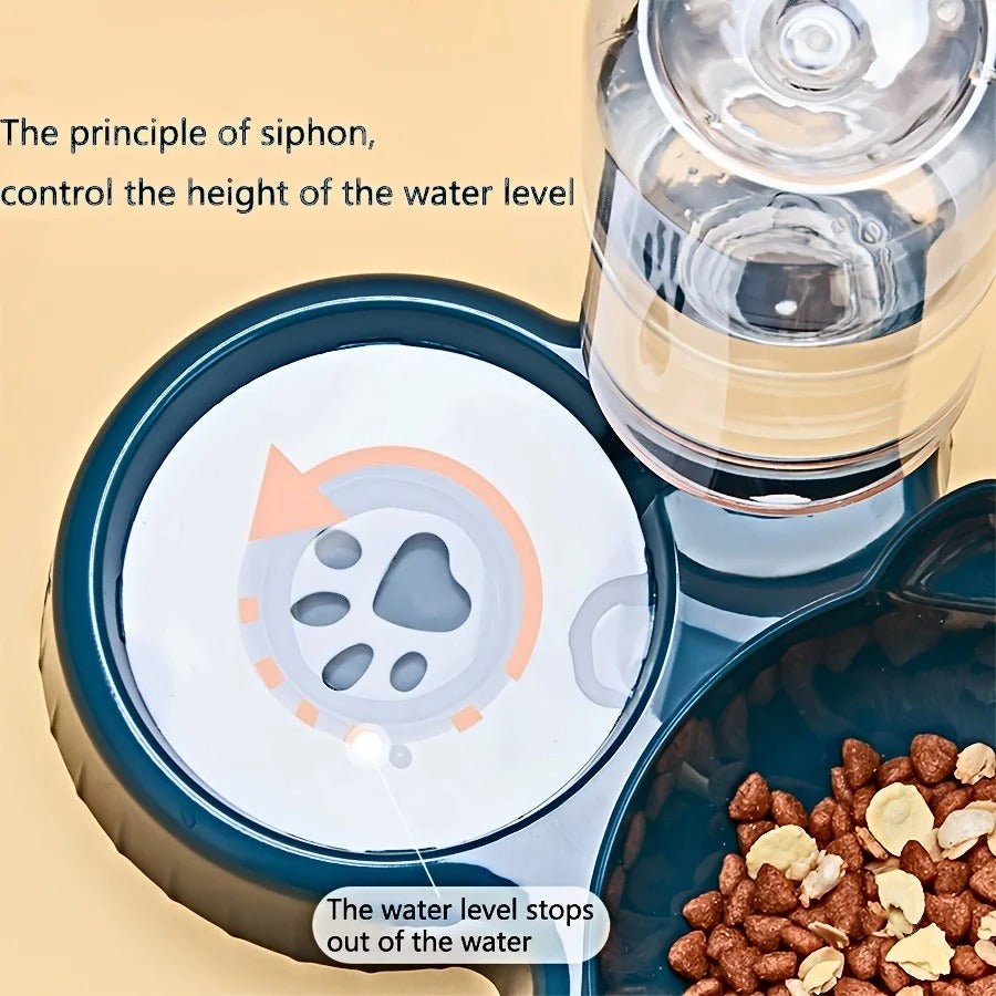 3-in-1 Tilted Cat Bowl Set with Water Feeder - image 10