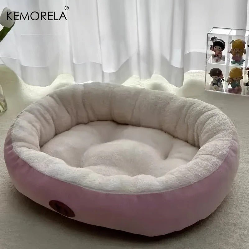 Plush Oval Pet Bed for Cats & Small Dogs - image 4
