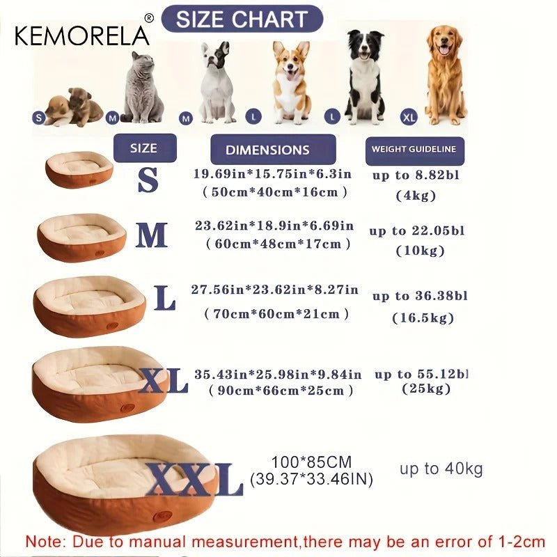 Plush Oval Pet Bed for Cats & Small Dogs - image 10