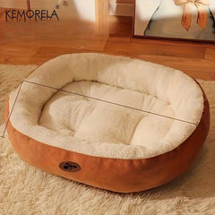 Plush Oval Pet Bed for Cats & Small Dogs - image 2