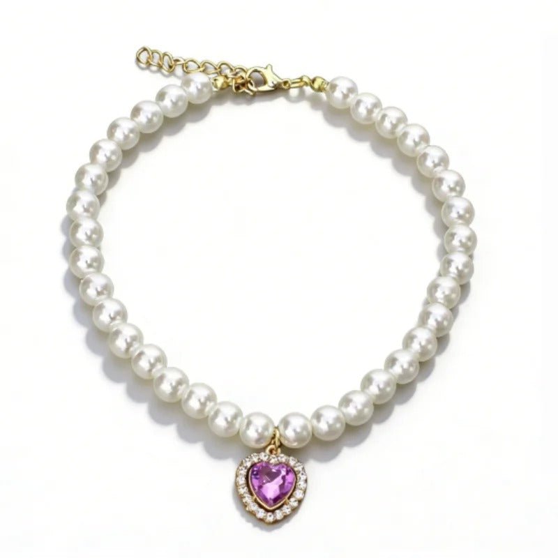 Pearl Cat Collar Adjustable Kitten Necklace - image 3