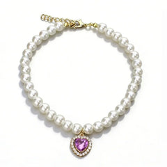 Pearl Cat Collar Adjustable Kitten Necklace - image 3