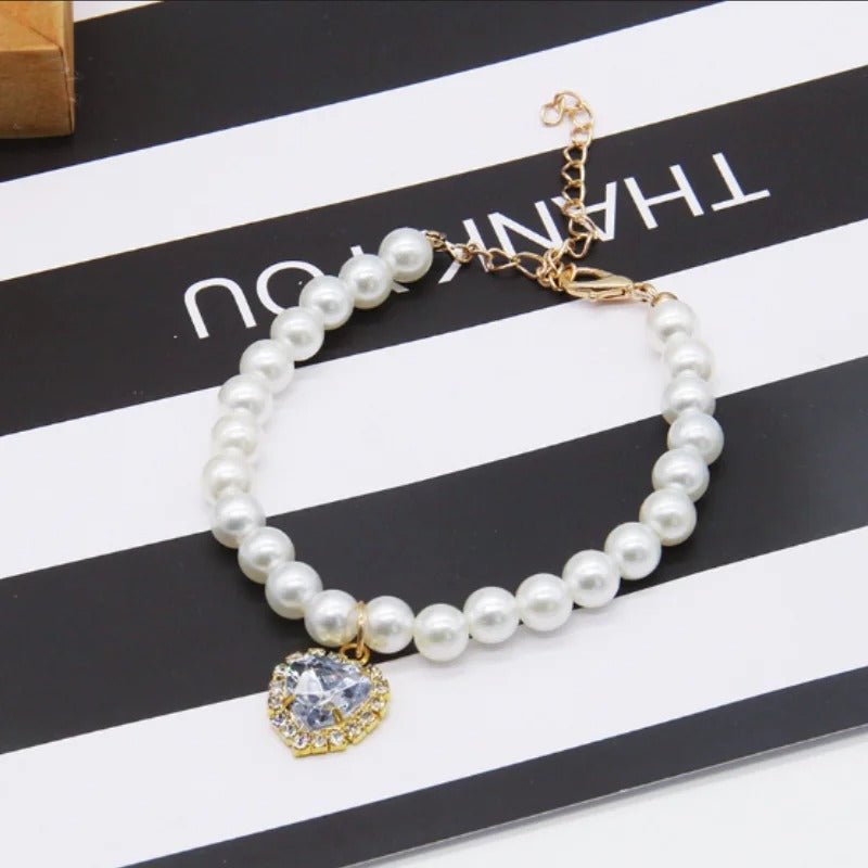 Pearl Cat Collar Adjustable Kitten Necklace - image 5
