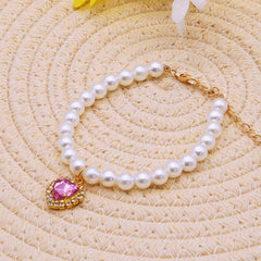 Pearl Cat Collar Adjustable Kitten Necklace - image 2