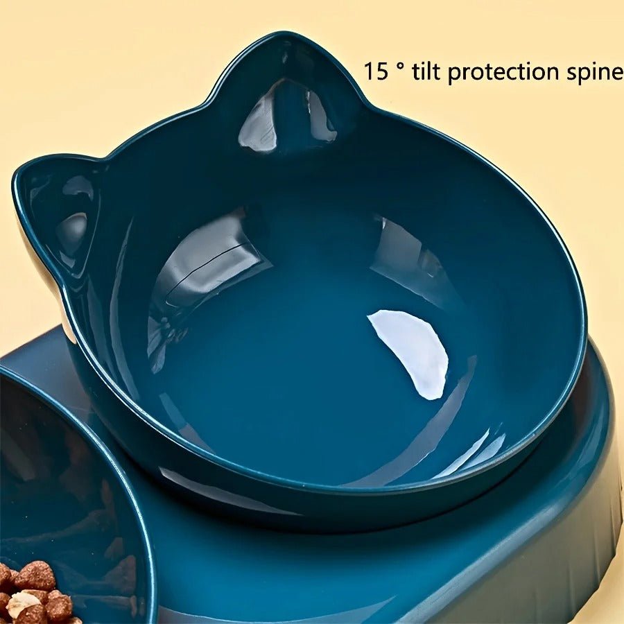 3-in-1 Tilted Cat Bowl Set with Water Feeder - image 9